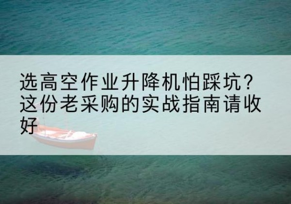韶关高空作业升降机厂家推荐-选高空作业升降机怕踩坑？这份老采购的实战指南请收好